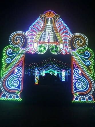 Pandal lighting in Puja Marriage Festival Tapas Sardar in Agarpara